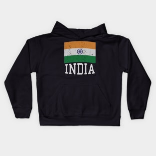 India Flag in Tricolor with Ashoka Chakra Desi Indian Kids Hoodie